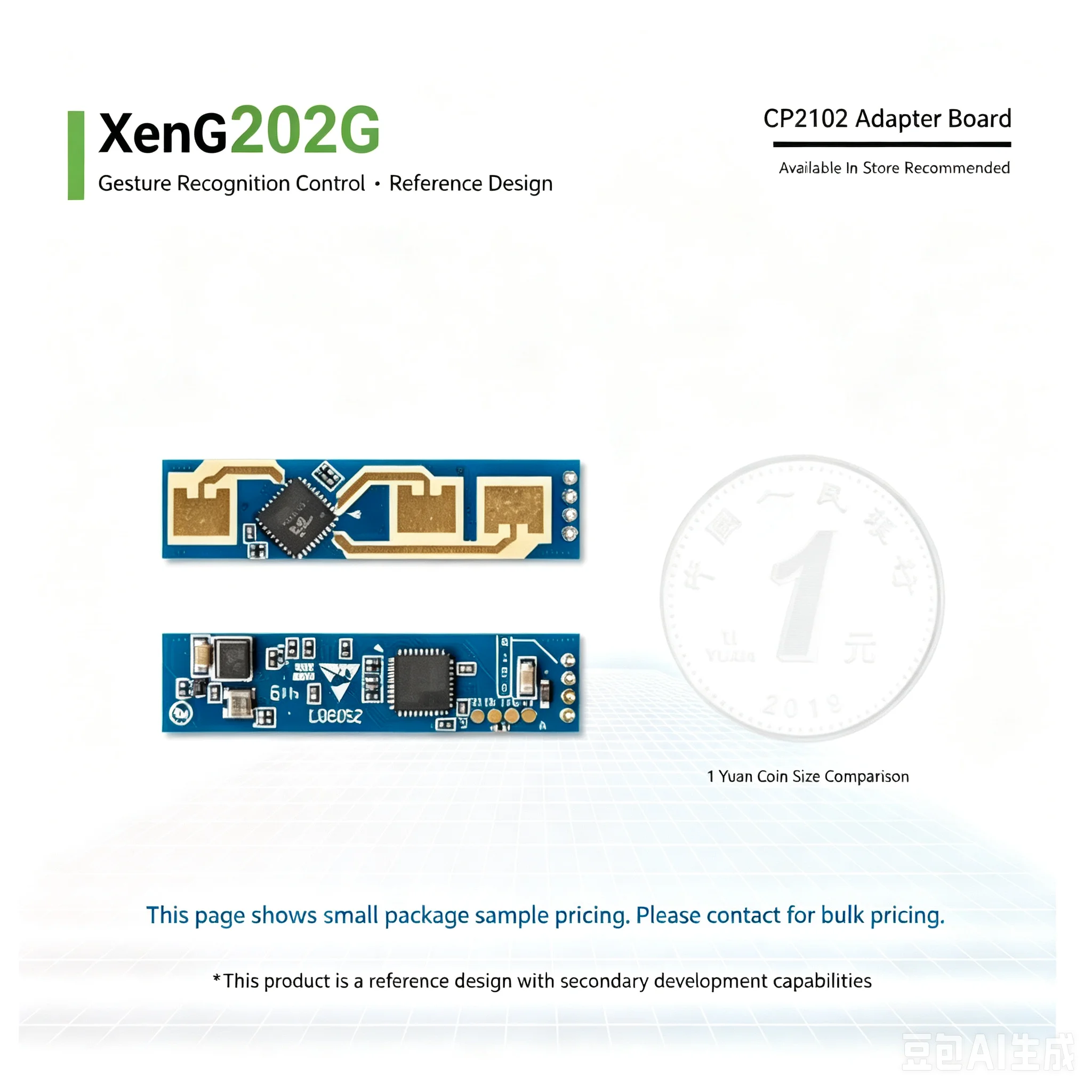 1pcs XenG202G Sicidian Micro 2D Hand Gesture Recognition 24G Millimeter-Wave Radar Sensor