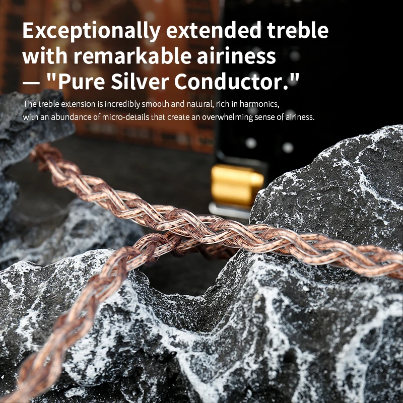 KBEAR بريق الفضة النقية + Furukawa عالية النقاء النحاس مرحبا فاي سماعة ترقية كابل متوازن قابل للاستبدال IEM كابل سماعة