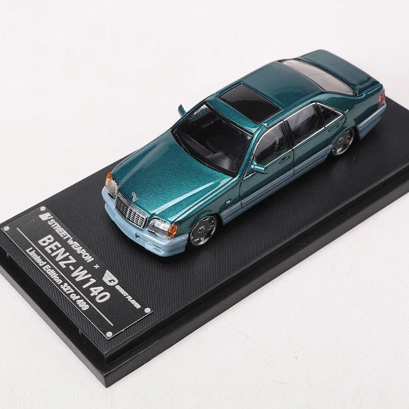 STREET WEAPON 1:64 W140 نموذج سيارة مصنوع من خليط معدني مصبوب إصدار محدود 499