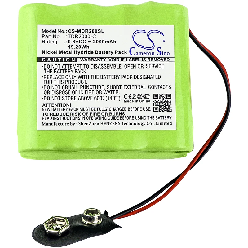 

GreenBatteryPower CameronSino 2000mAh 9.6V 19.20Wh Equipment, Survey, Test Ni-MH Battery for Megger TDR2000-C,TDR2000/2R