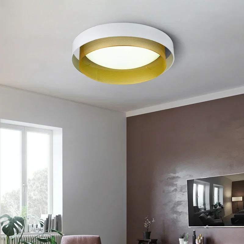 FSS Nordic Modern Ceiling Lamp Round Double Black Simple Ceiling Lamp Small For Living room Study Interior Lighting