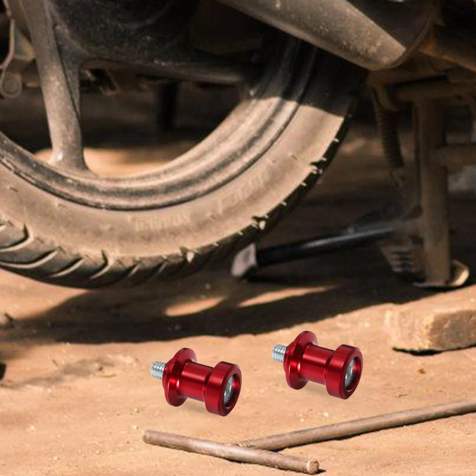 

2pcs Motorcycle Lifting Nails 8mm Red Black Swing Arm Stand Screws Bracket Bolt Fixing Aluminum Alloy Parts Engine Cover Spools