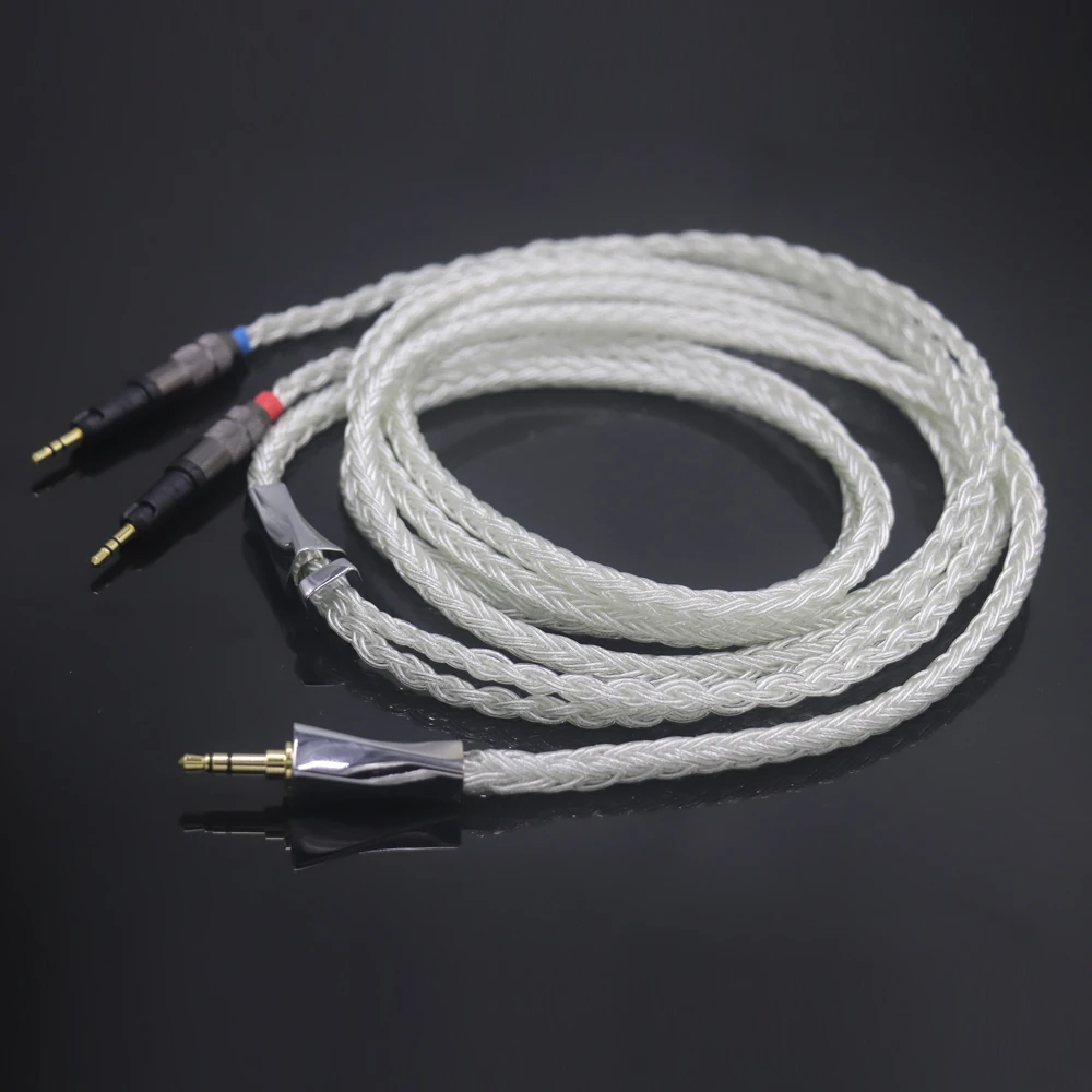 Утолщенный кабель Haldane Xiaoman на талии, 16-ядерный кабель для обновления наушников OCC из чистого серебра для Technica ATH-R70X R70X R70 X5
