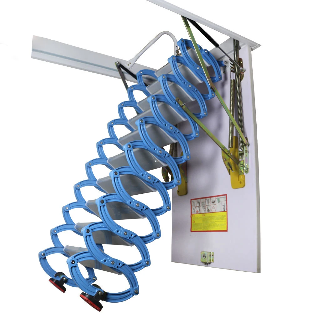 ODM Manufacturer Retractable Attic Ladder Aluminum Alloy Structure for Indoor Access