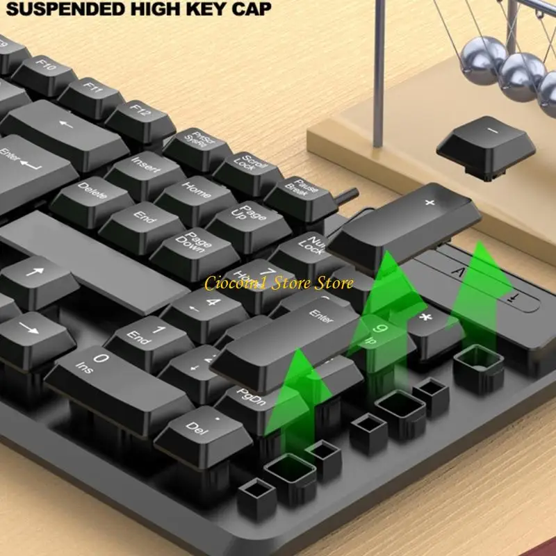 A3PC Mechanical Gaming Keyboard and Mouse USB Corded Computer Keyboard Mouse Combo