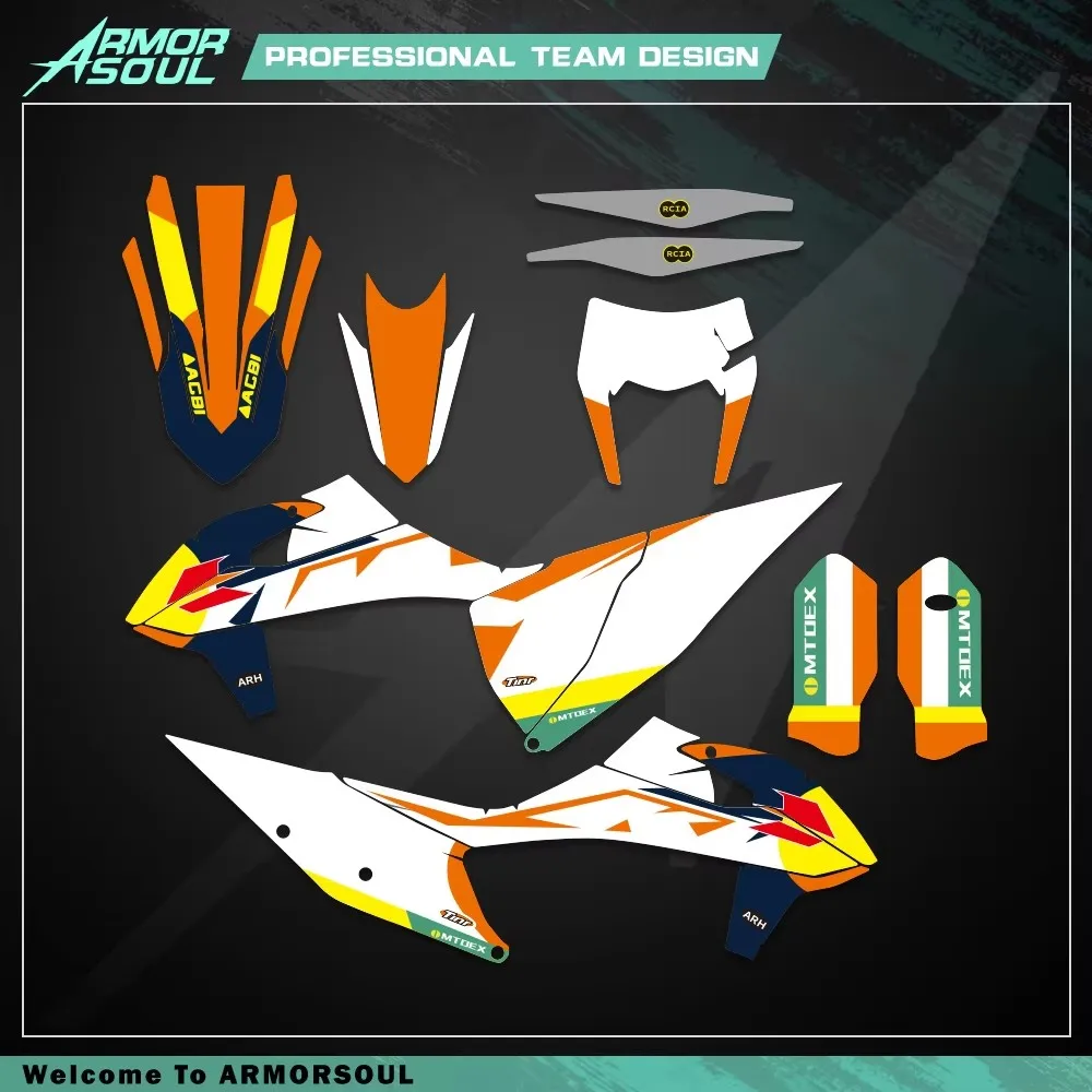 Naklejki graficzne, zestawy tła motocyklowego do KTM 125 250 350 450 500 525 SX SXF 2019-2022 EXC EXCF XC XCW 2020-2023