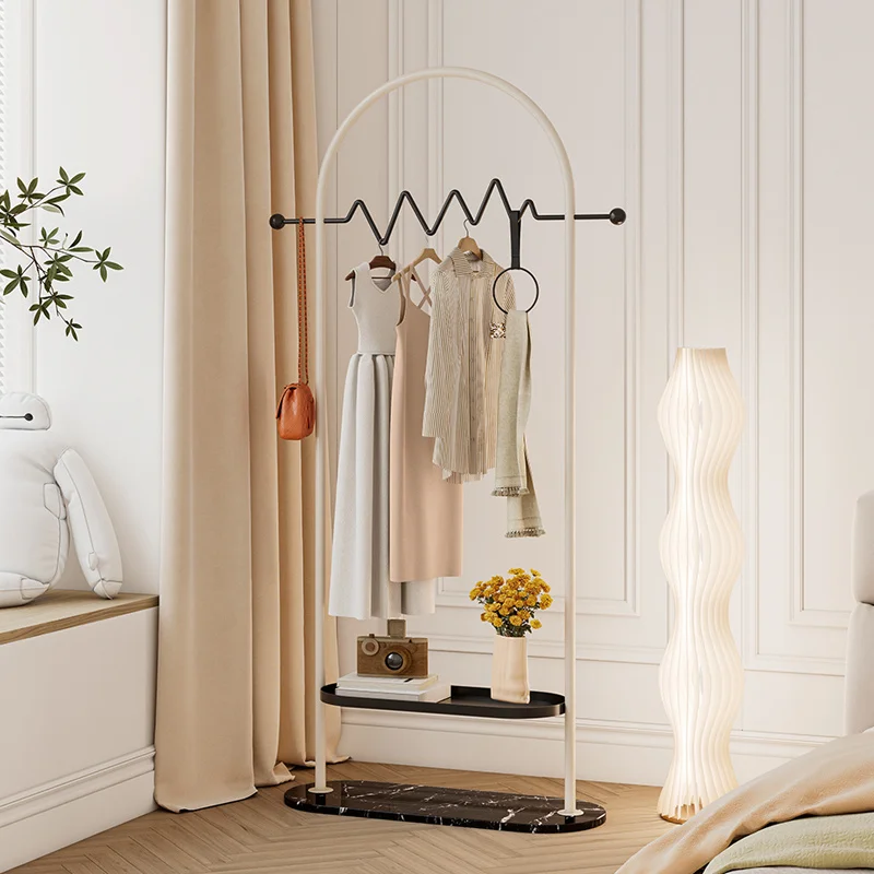 Custom. [Spacious Load-Bearing] French Retro 2025 New Coat Rack Floor Bedroom and Household Clothes Hanger Style
