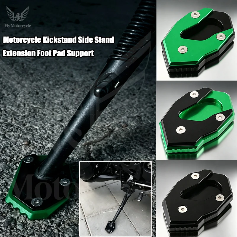 

2024 For Kawasaki Z900 RS Z650 Z800 Z1000 R SX NINJA 650 Ninja 1000sx CNC Motorcycle Kickstand Pad Foot Side Stand Extension Pad