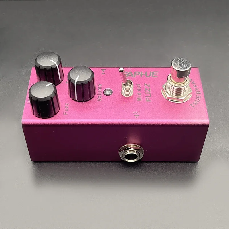 SAPHUE Fuzz Pedal Middle Cut Fuzz/Tone/Volume Konb Effect Pedal Mini Single Type DC 9V True Bypass