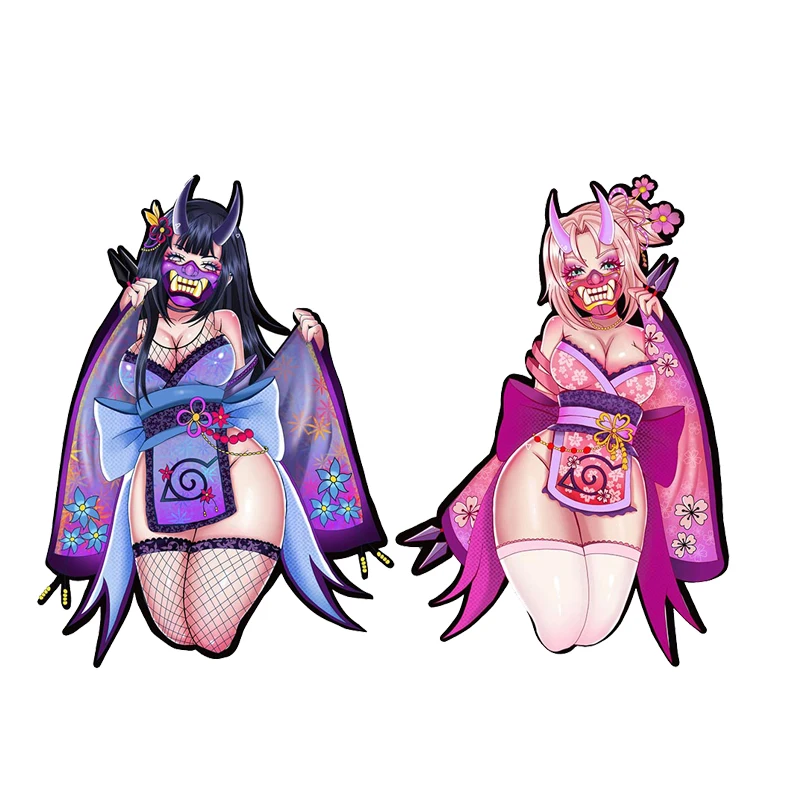 

Fashionable Ninja Hentai Sexy Girl Car Stickers Waterproof Car Body Window Skateboard Laptop Stickers Decals Car Accessories