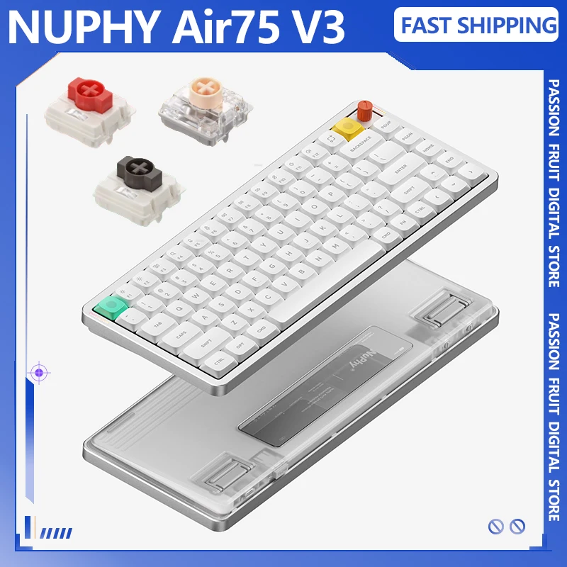 

Nuphy Air75 V3 Low-Switch Mechanical Keyboard 3Mode Wireless Bluetooth Long Battery Life Hifi Customized Office Gaming Keyboard