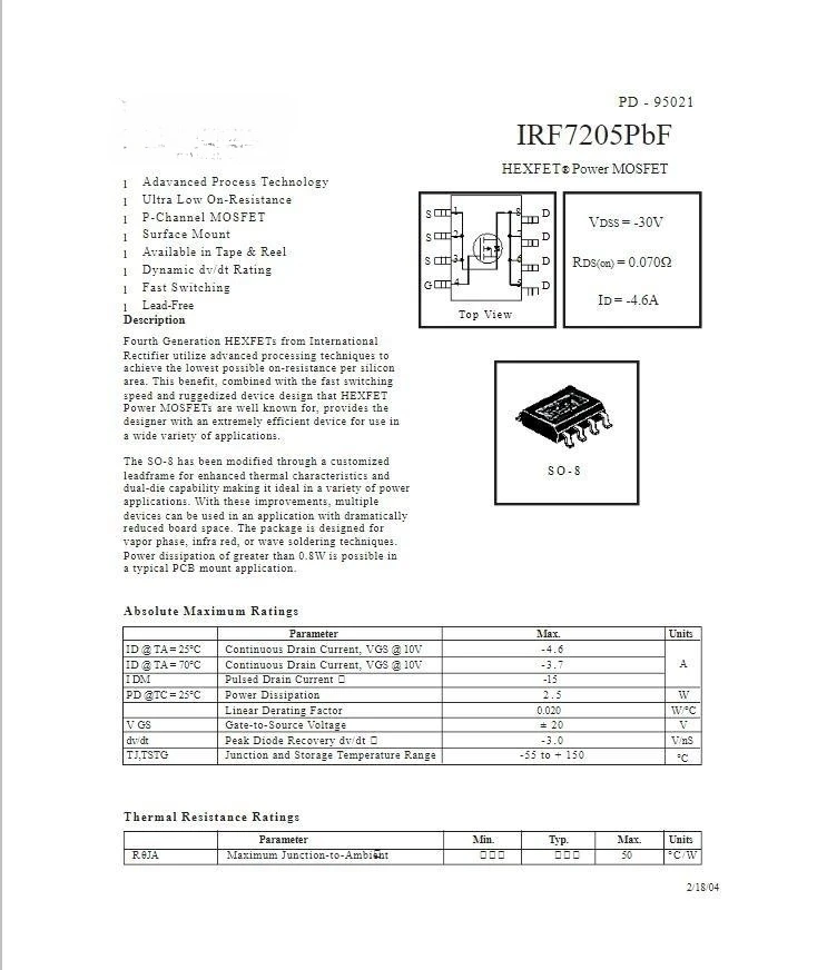 20PCS IRF7413ZTRPBF F7413Z IRF7413Z IRF7240TRPBF F7240 IRF7240 IRF7205TRPBF F7205 IRF7205 IRF7341TRPBF F7341 IRF7341 SOP-8 New