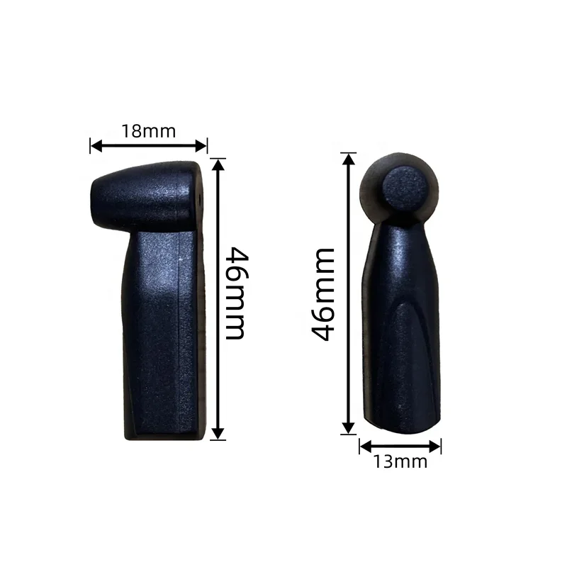 100 Pcs AM 58KHz 46mm Black ABS Material security hard tag for store, EAS System pencil Tag for Supermarket Clothing Shop