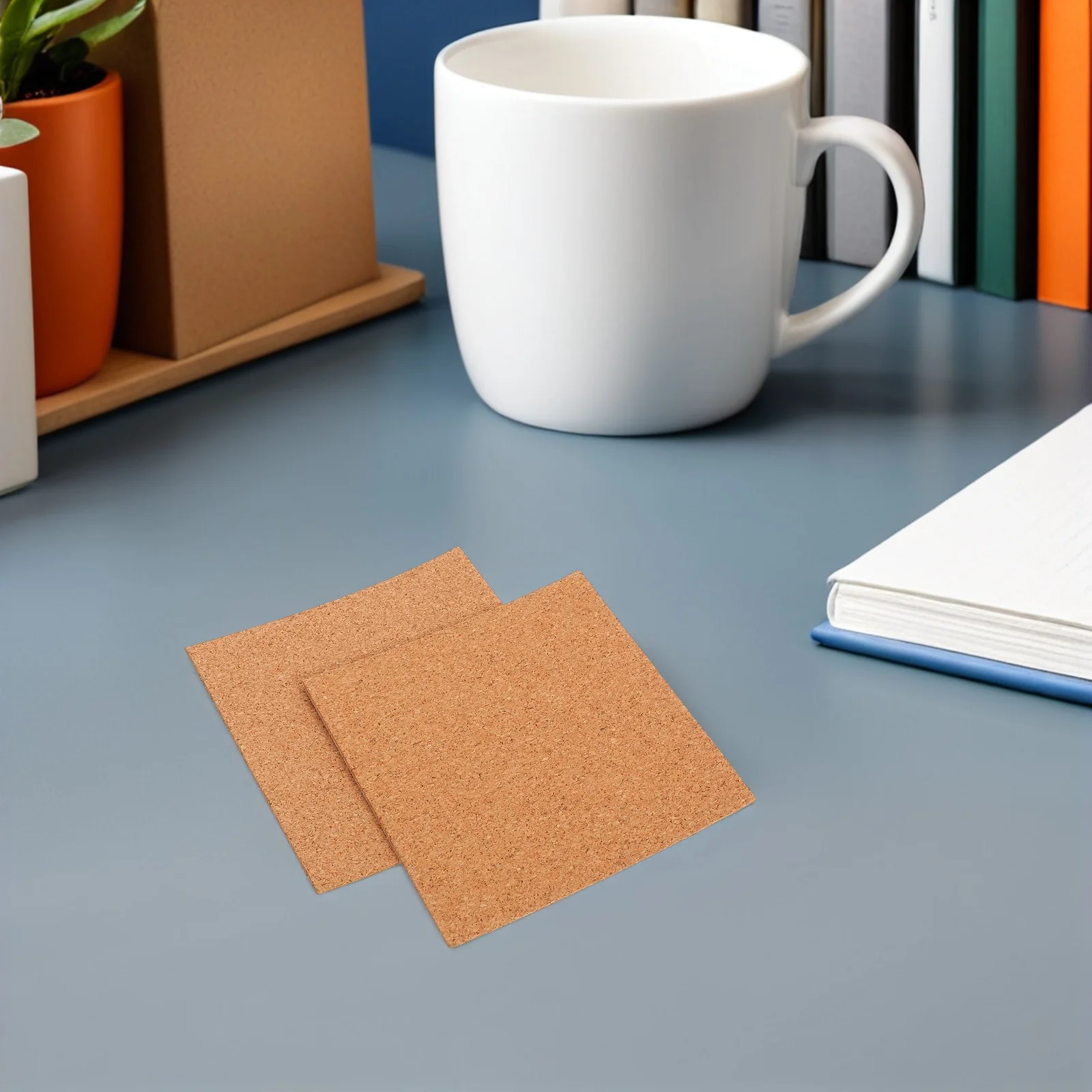 

20Pcs Self Adhesive Cork Squares 4x4 Inch Anti Slip Bumpers Shock Absorber Pads for Glass Table Desk Furniture Protection Non