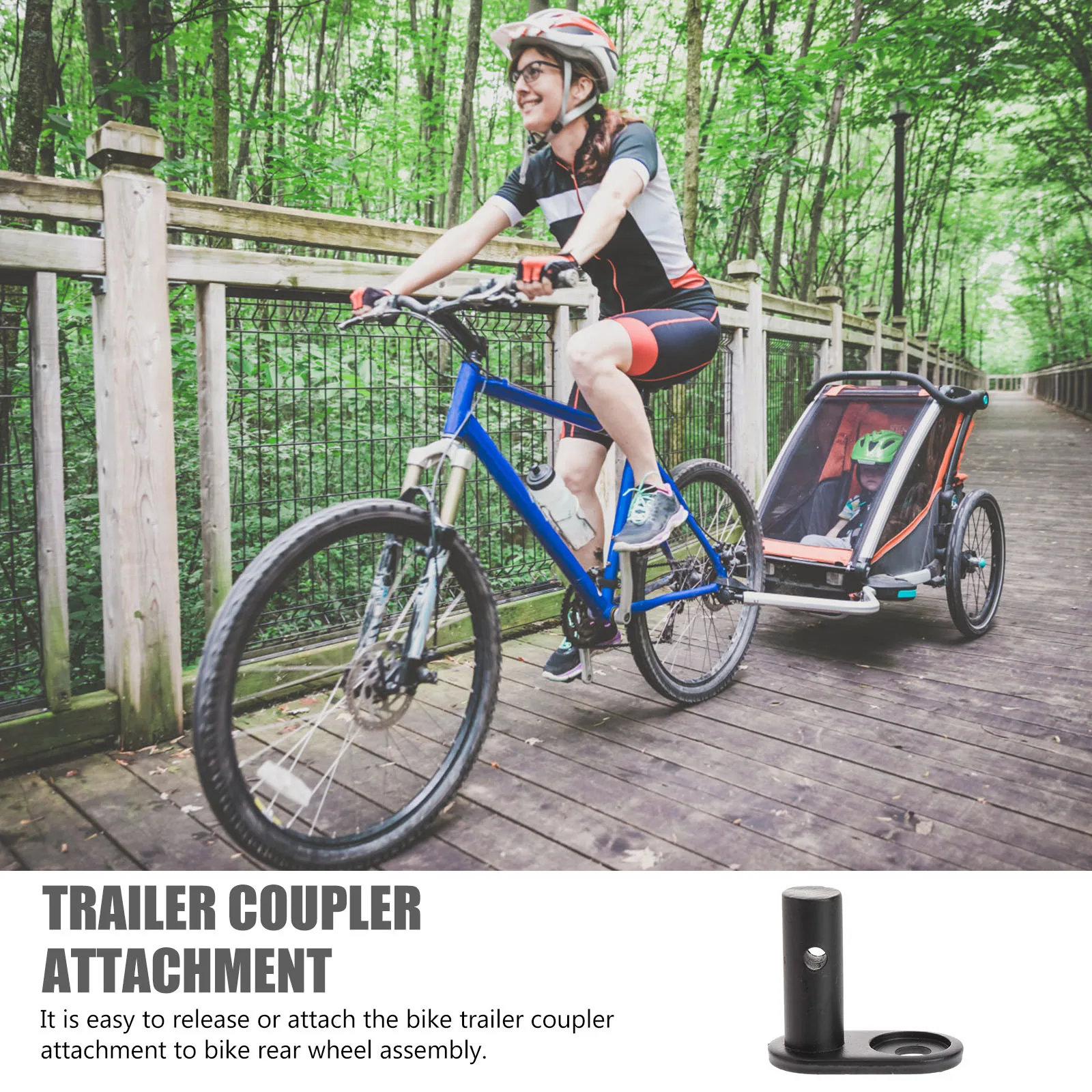 

Bicycle Trailer Accessories Bike Hitch Adapter Angled Coupler Attachment for Elbow Baby