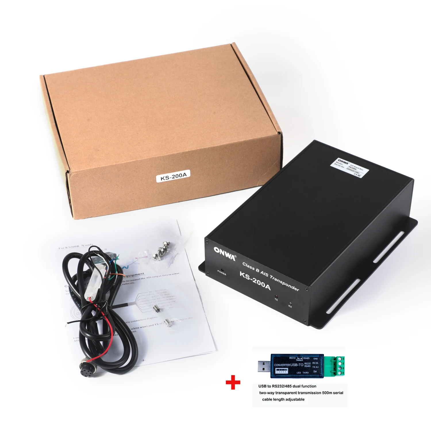 ONWA KS-200A  AIS Black Box Class B+ AIS Transponder Marine SOTDMA 5Watts support nmea0183