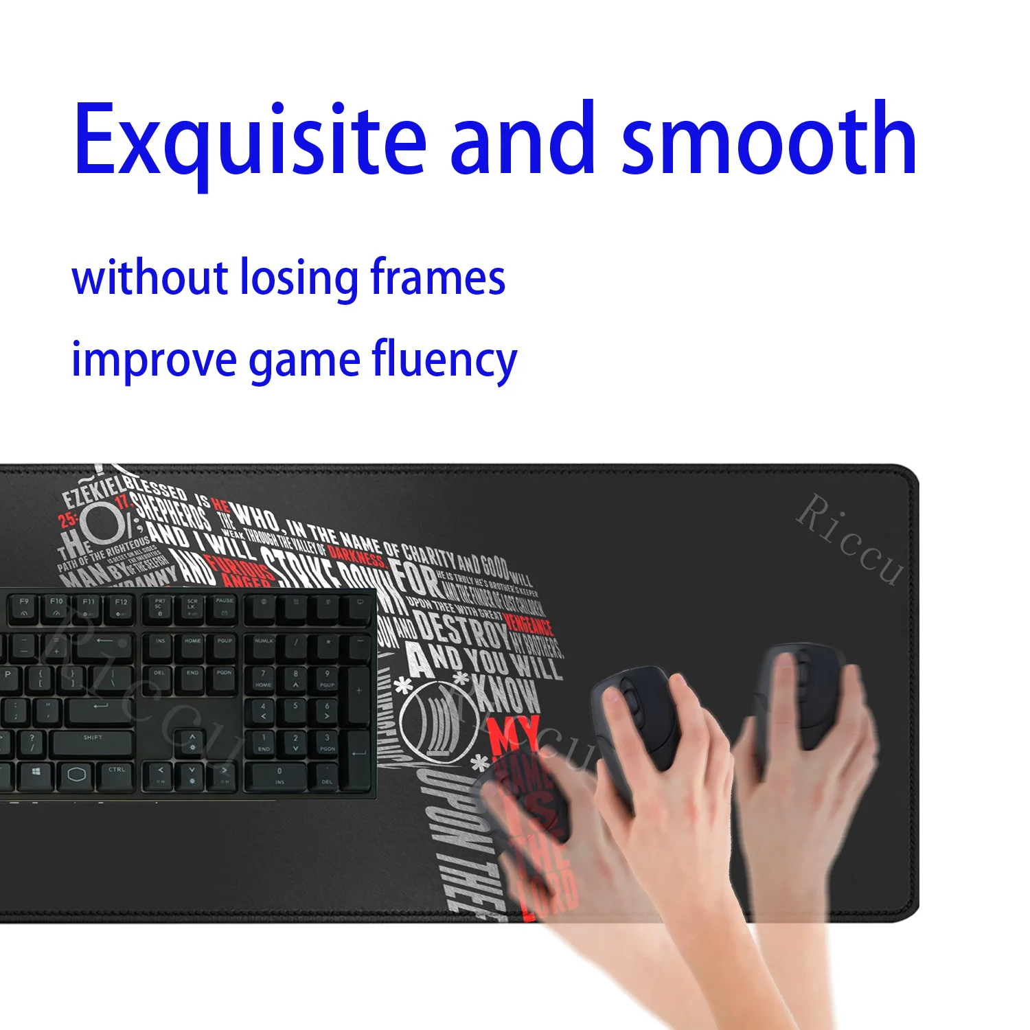 PC accessories Letter pistol Mouse Pad XXL Desk Mat Non-Slip Rubber Base Gaming Keyboard Mouse Stitched Edges for Home and game