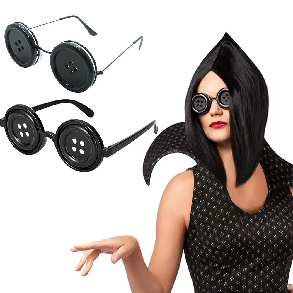 Accessorio per Costume di moda occhiali da vista con bottoni occhiali da vista leggeri per occhiali da vista in resina Cosplay occhiali da Halloween