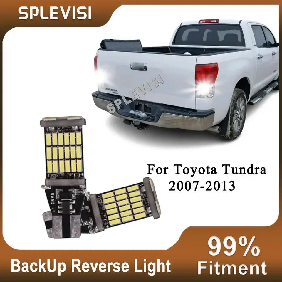 

2x LED White Reverse Backup Light Bulbs 6000K Direct Replacement Canbus For Toyota Tundra 2007-2013 2008 2009 2010 2011 2012