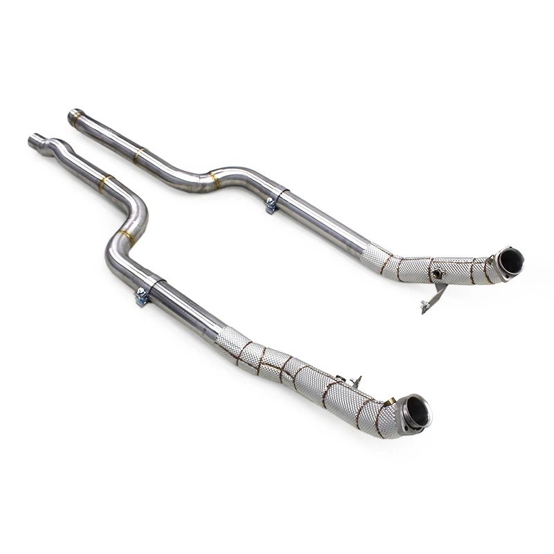 

YD Exhaust Downpipe With Heat Shield For Mercedes-Benz CLS550 4.7 2012-2016 Stainless Steel Exhaust Pipes Auto Exhaust System