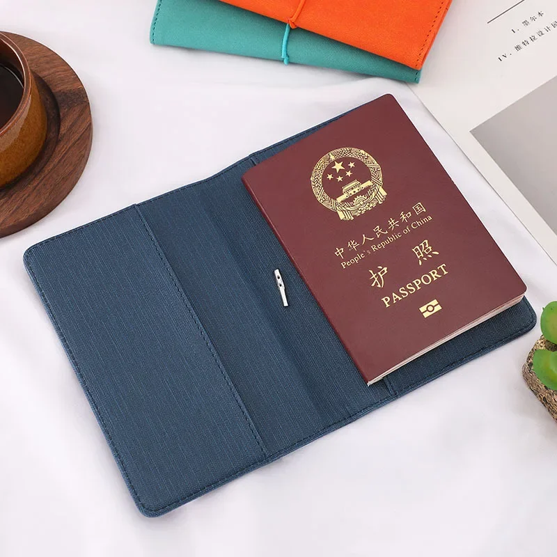 Protetora PU Passaporte Capa para Homens e Mulheres, Viagem Passaporte Ticket Holder Case, Carta de Impressão ID Card, Passaporte Holder Clip Bags