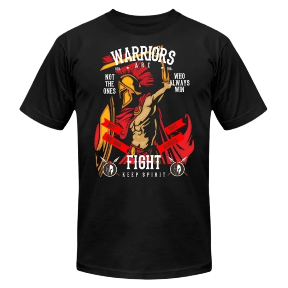 Keep Spirit Fight Spartan Warriors T-Shirt 100% Cotton O-Neck Short Sleeve Summer Casual Mens T-shirt Size S-3XL