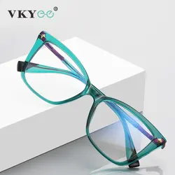 VICKY Usual Cat Eye Myopia Prescription Glasses Hyperopia Women Reading CR39 Anti Blue Light Optical Eyeglasses Frame PFD2127
