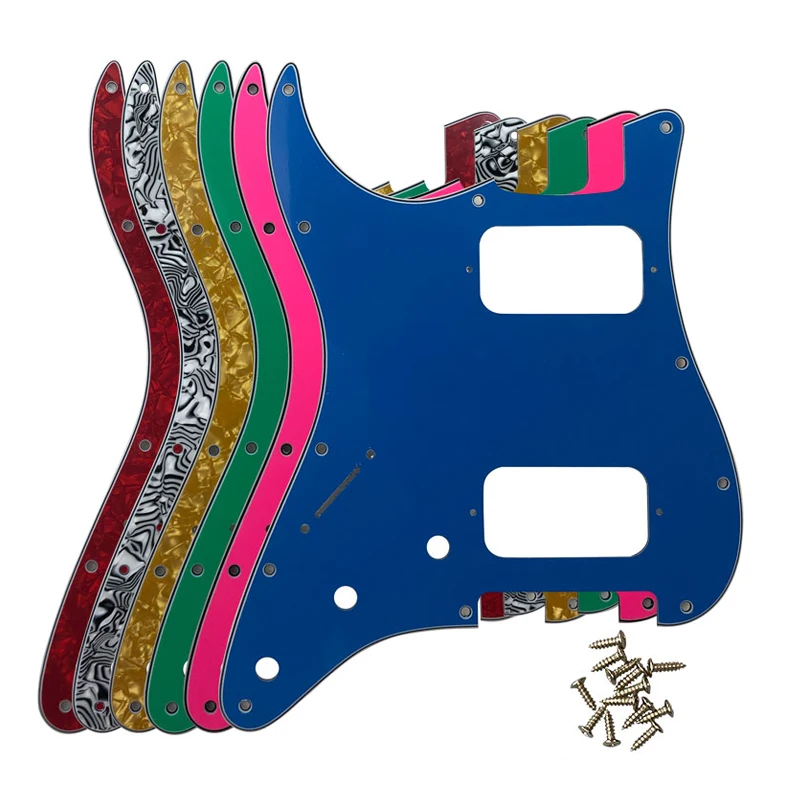 Pleroo Custom Guitar Parts -For Left Handed 72' 11 Screw Hole Standard St HH Humbuckers Pickups Guitar Pickguard Scratch Plate
