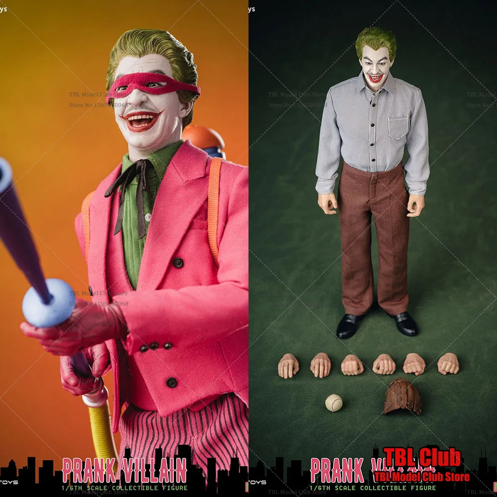 

In Stock Mars Toys MAT013 1/6 Scale Prank Villain Pink Clown 1966 Full Set 12'' Male Solider Action Figure Model Toys