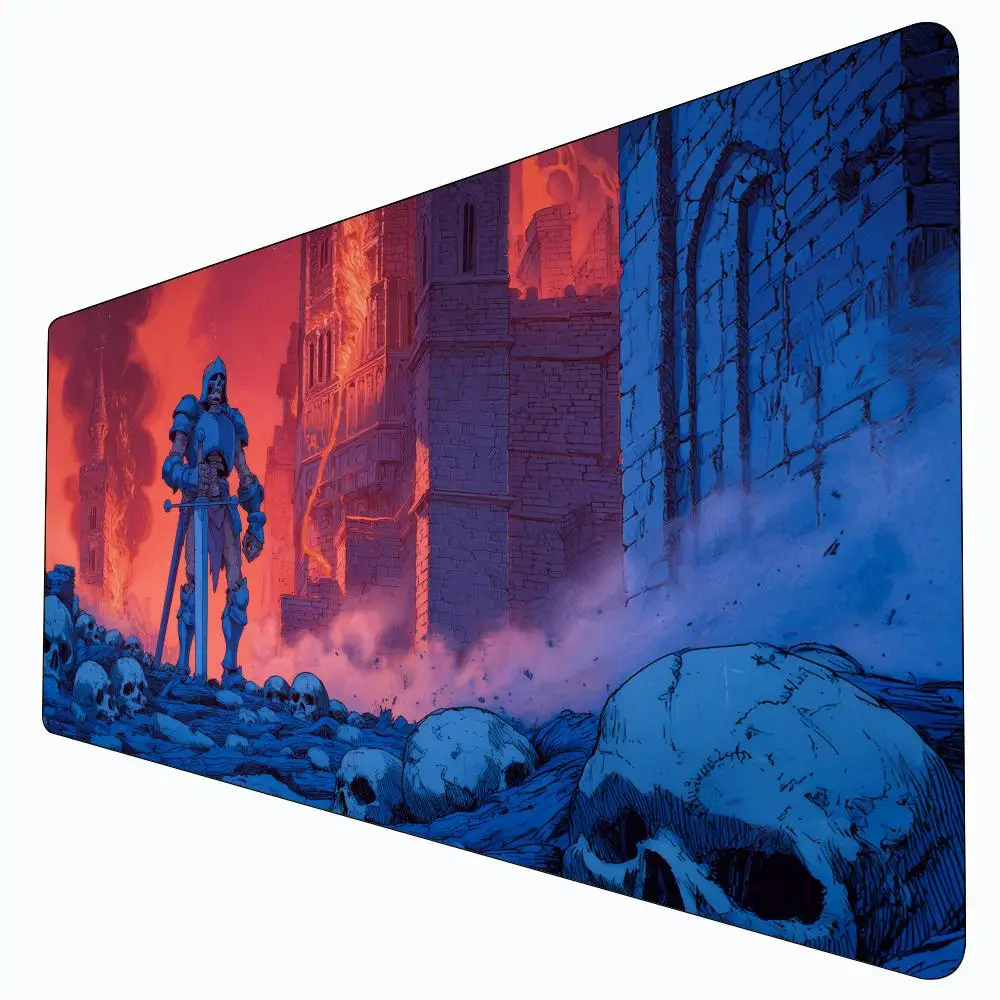 

Epic Skeleton Knight MTG Playmat Magic Card Battle Mat Non-Slip Durable 35X60CM Commander playmat Board Game Mat for TCG