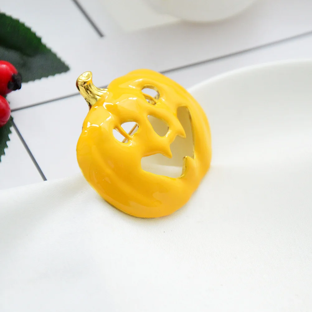 هالوين اليقطين بروش الفوانيس الصفراء العواطف مجوهرات الديكور حفلة اليقطين بروش دبوس ارتداء اليومي