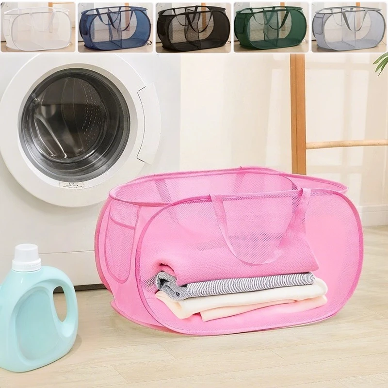 

Durable Folding Laundry Basket for Dirty Clothes 1/2/3 Grids Compartments Portable Storage Bag Bucket bathroom accessories 빨래통