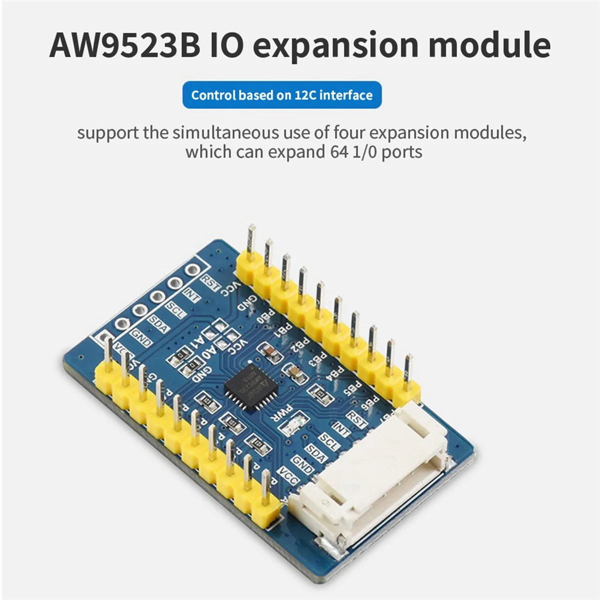 【PROMOCJA】2X Moduł rozszerzeń IO MCU AW9523B dla Raspberry Pi 4B/3B/STM32/Arduino I2C 16-kanałowy port IO GPIO
