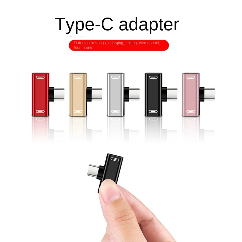 

2 In 1 USB C Splitter Type C Male To Dual Type C Female Headphone Charger Adapter Splitter Converter