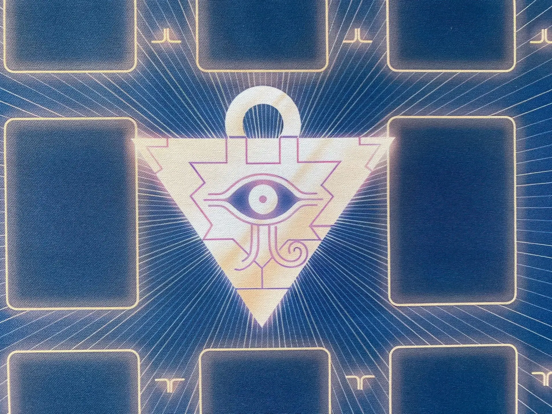 Yugioh UltimaGear‌ Millennium Puzzle‌ Play Mat Yu-Gi-Oh! TCG OCG Trading Card Games Mat Duel Plate Rubber Card Mat Mouse Pad