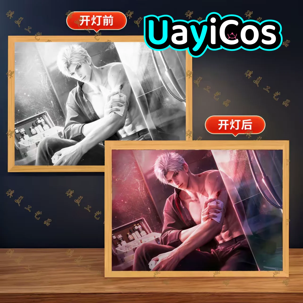 

Lighting Painting Game Love and Deepspace Sylus Xavier Zayne Rafayel birthday Lighting Painting Ornament Doll Accessories Anime