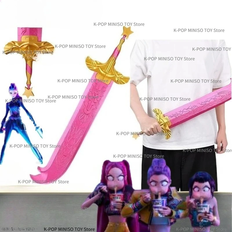 

2025 Popular Hight Quality Cosplay Sword with Symbol Outfits Prop Scalable Purple Long Sword Accessories Roleplay Prop Gift