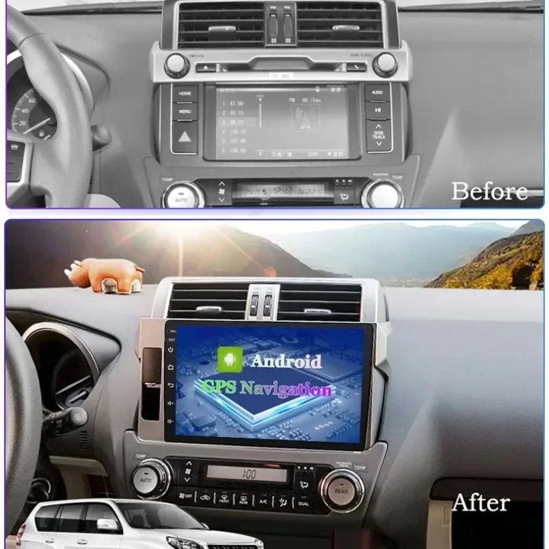 Suitable for Toyota Overbearing Prado 14-17 Car Navigation Android GPS Car Navigation