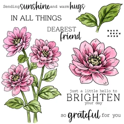 Mangocraft Blooming Flowers Cutting Dies Clear Stamp DIY Scrapbooking Supplies Metal Dies Silicone Stamp For Cards Albums Decor