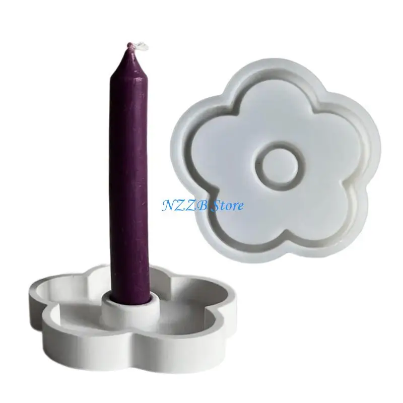 

T21F Silicone Base Molds Resin Epoxy Molds Handmade Art Supplies Holder Molds Silicone Texture Candlestick Mold