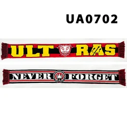 145*18 cm Size Al Ahly SC Ultras Ahlawy Scarf Elastic Scarf for Fans Double-faced Knitted UA0702