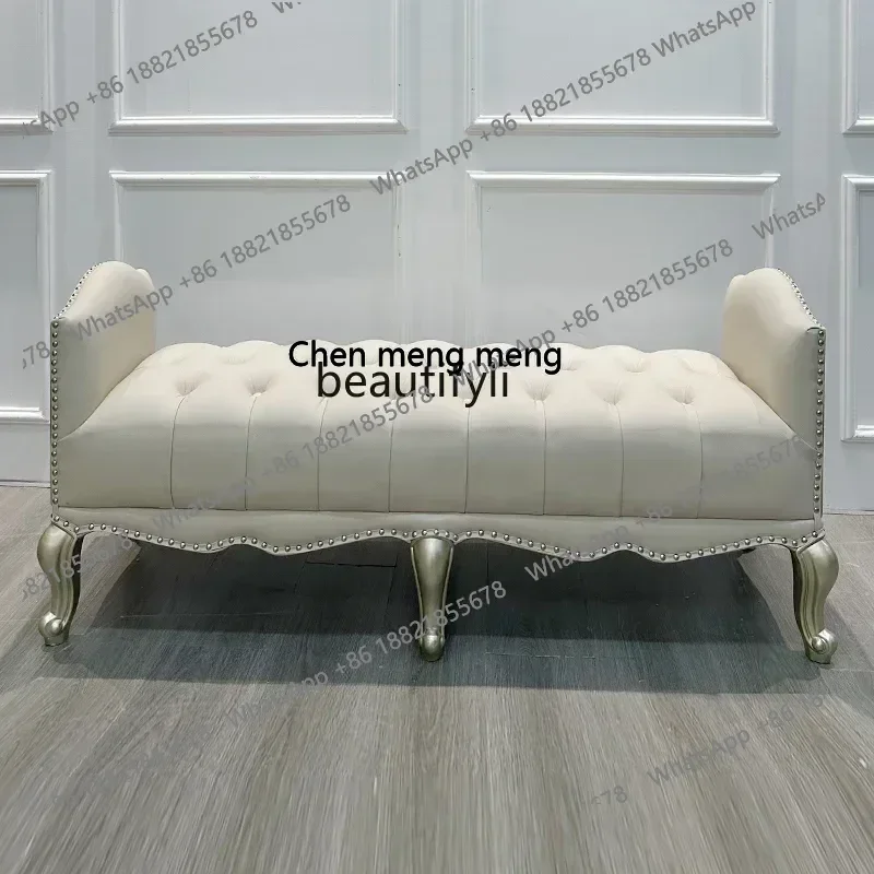 ss8350 American solid wood bedside stool light luxury bedroom sofa stool in front of the bed bed bench shoe change bench