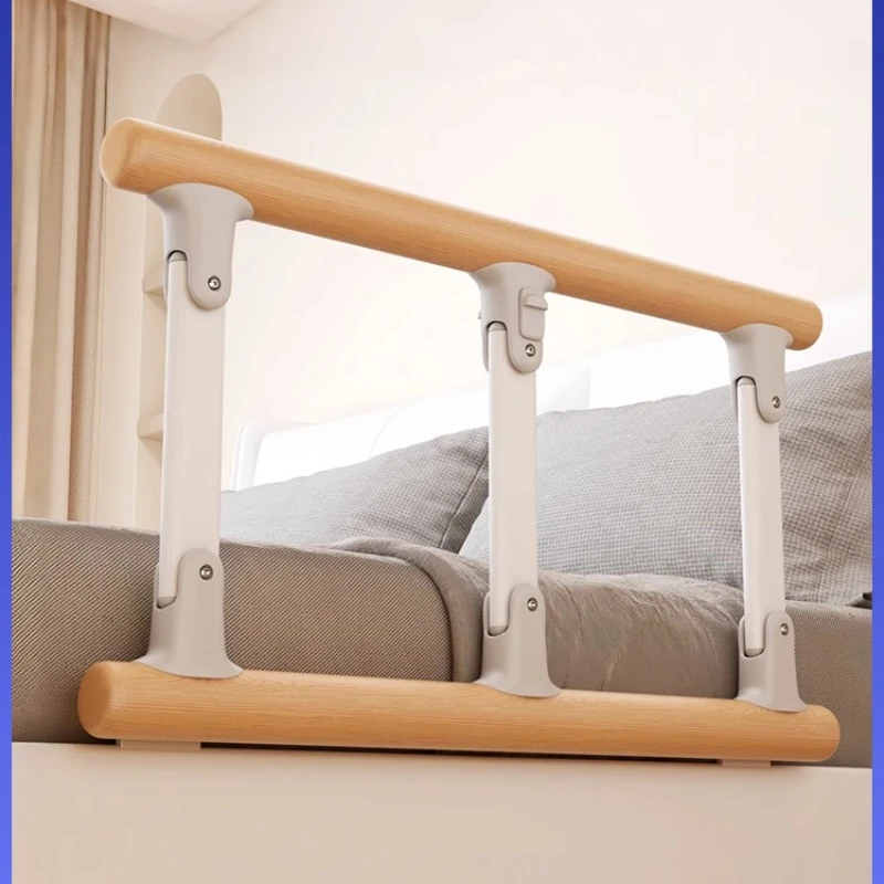 

Solid wood elderly folding bed fence guardrail baffle anti-drop get-up aid household safety children