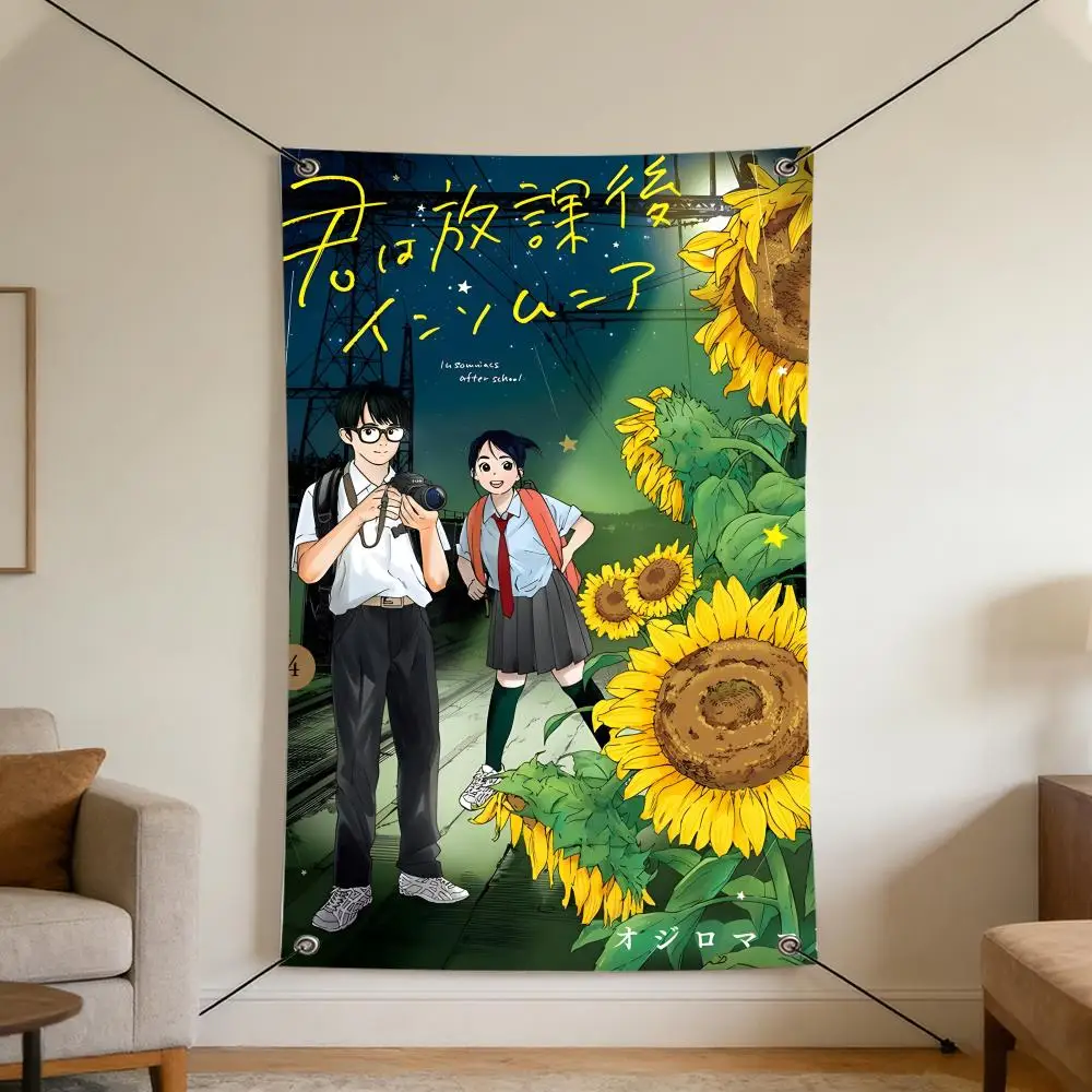 Anime I-Insomniacs A-After S-School Flags Cozy Home Flag 4 Grommets Anti-Wrinkle Waterproo  Indoor