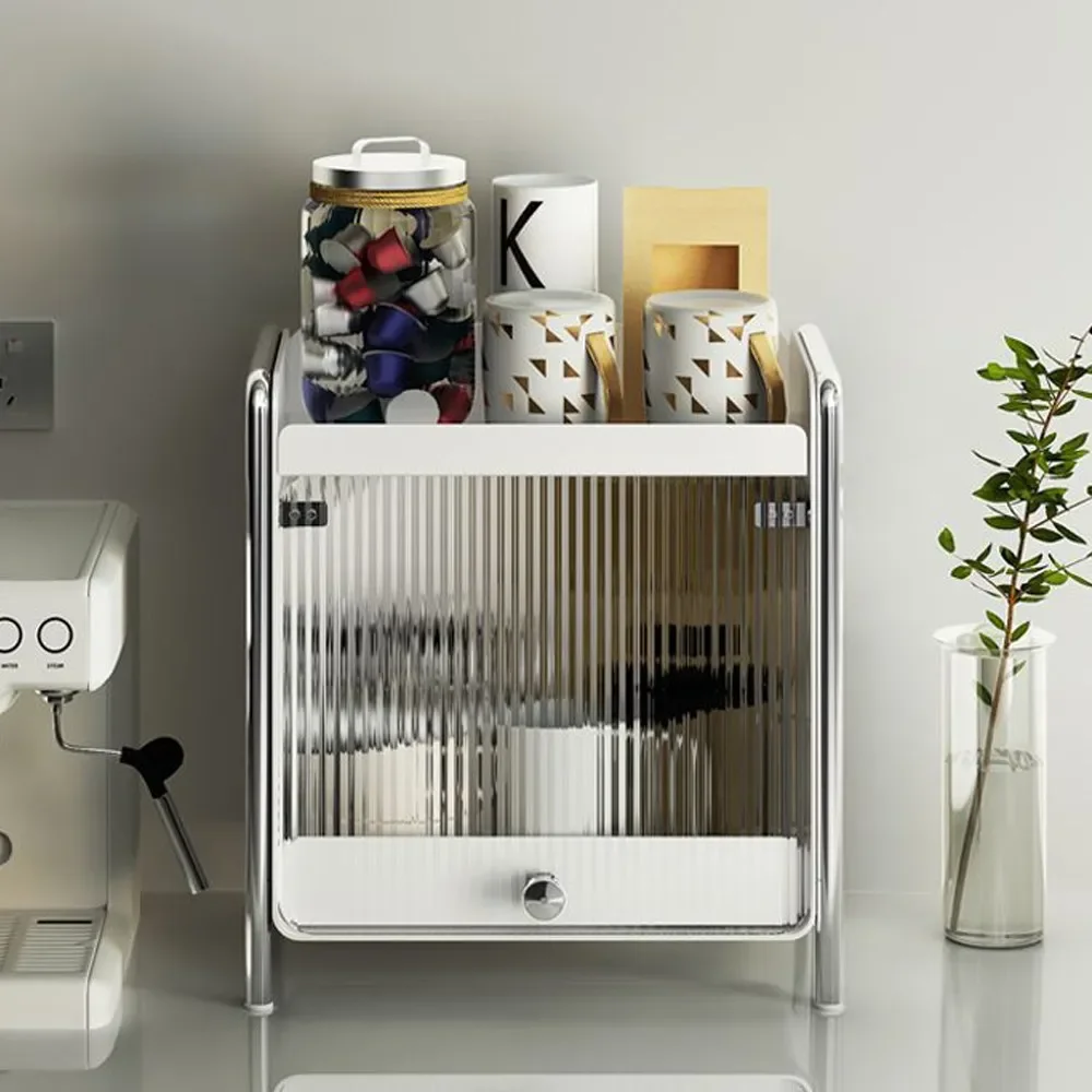 Dustproof Cup Storage Rack No Drill Countertop Organizer for Mugs Coffee Tea Space Saving Kitchen Display Storage Box 컵 수납함