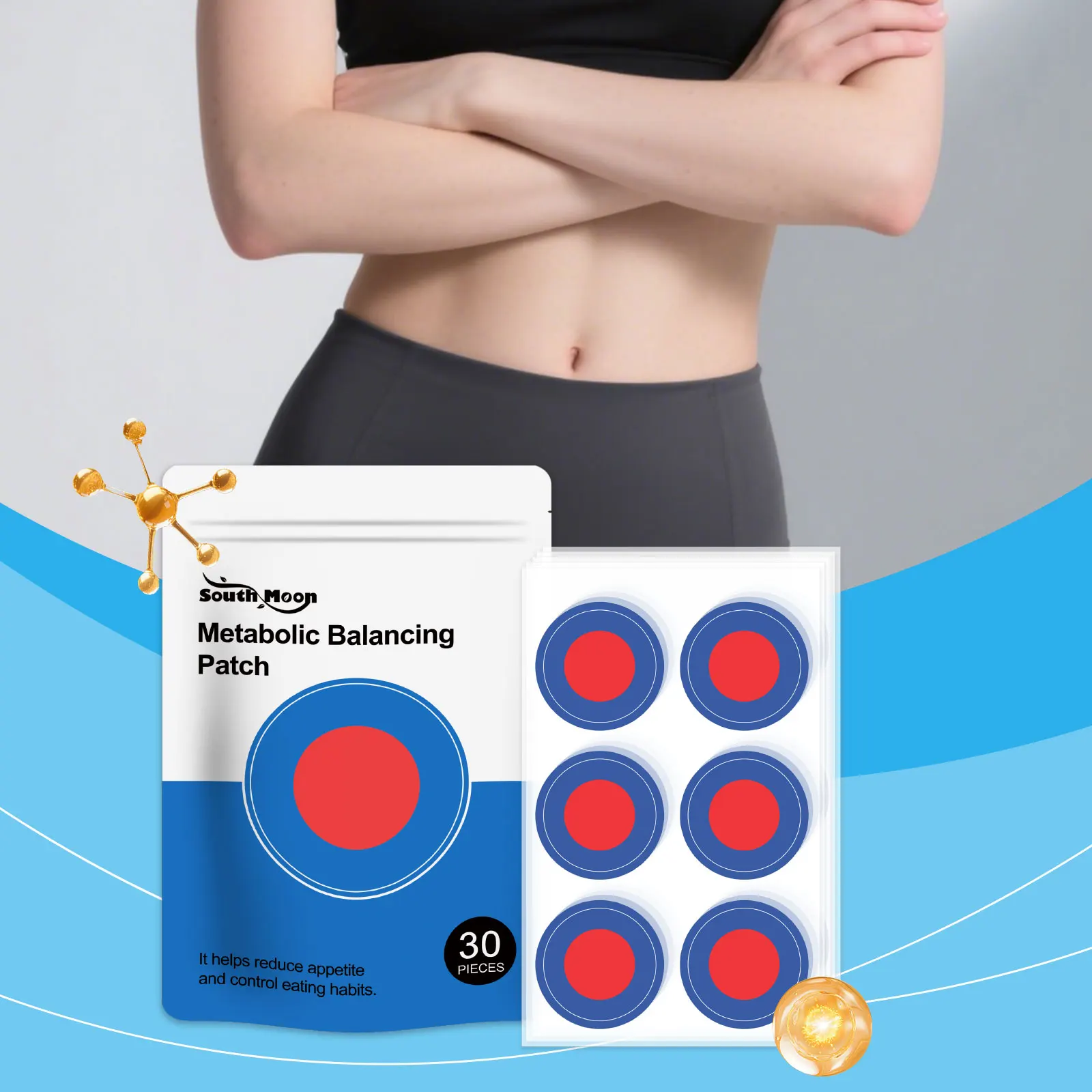 Body Care Patch, Curve Care for a Slim Silhouette, Skin-Friendly Material, Line-Shaping Care Patch