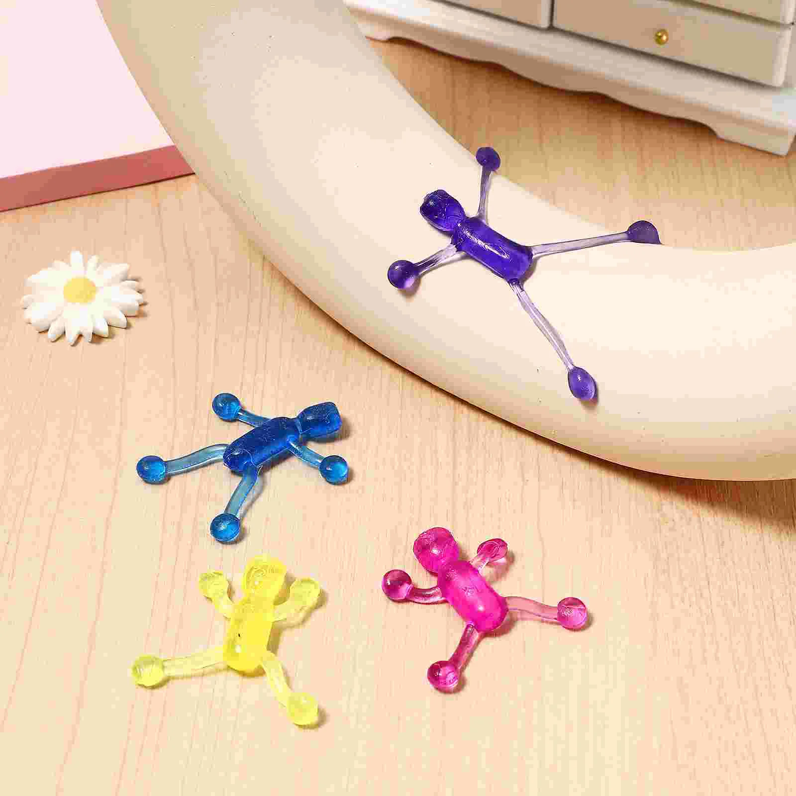 30 Pcs Elastic Villain Vent Toy Student Sticky Hands Jelly Wall Toys Pulling Anti Anxiety