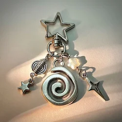 Handmade star shaped spiral keychain/bag accessories | Simple y2k keychain | Wallet | Cute accessories | Independent shiny acces