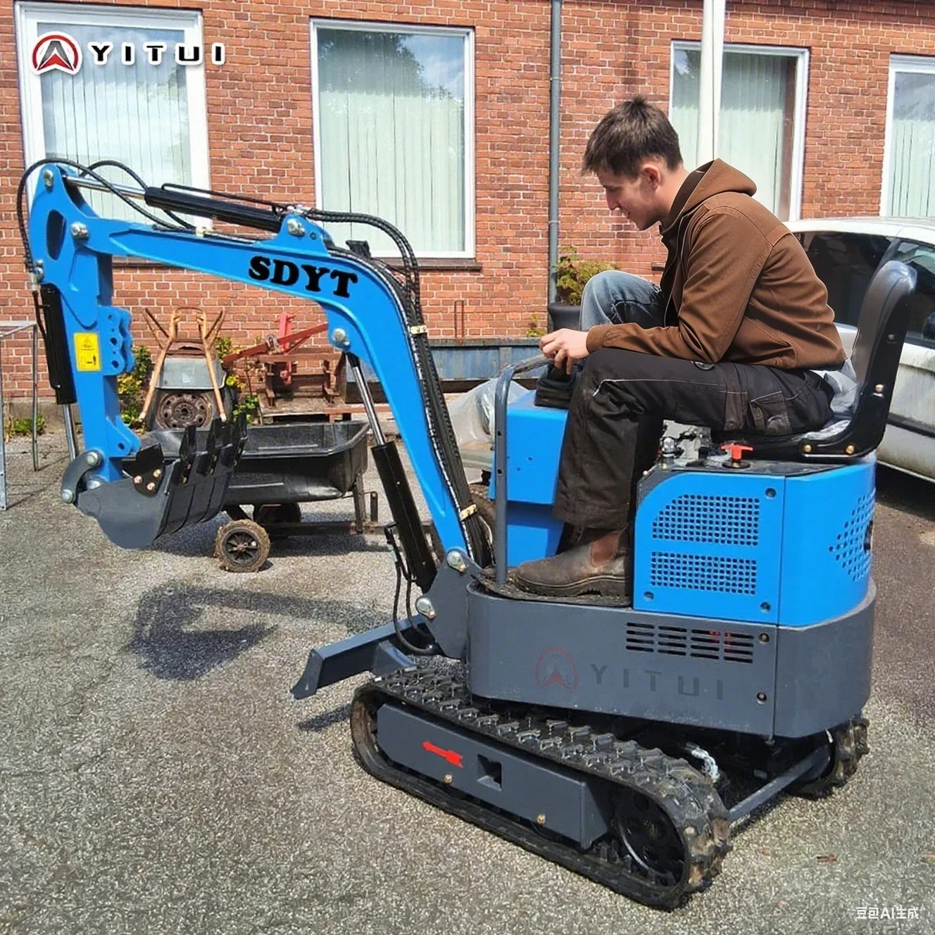 Mini escavatore da 1,5 tonnellate personalizzato a basso prezzo di fabbrica di vendita calda Piccolo escavatore Euro 5 Epa Kubota Motore Mini escavatore