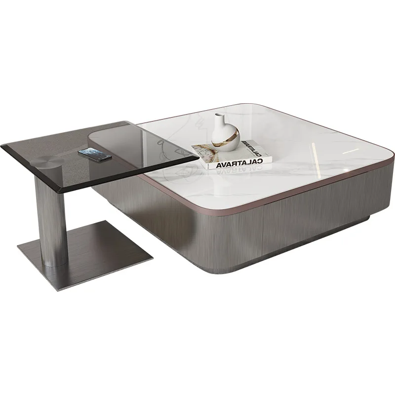 coffee table light luxury small apartment rock slab coffee table creative size child and mother coffee table combination